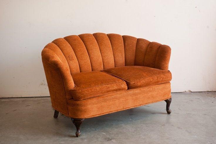 Retro Orange Loveseat