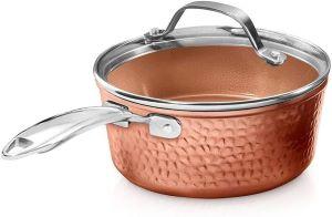 Copper Saucepan with Lid (2.5qt)