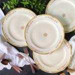 Vintage Floral Dinner Plates (Set of 4)